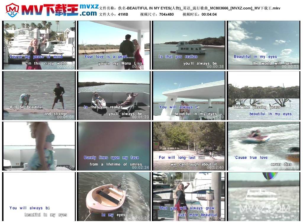 佚名-BEAUTIFUL IN MY EYES(人物)_英语_流行歌曲_MC803666